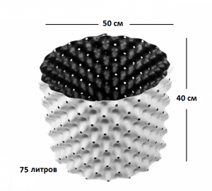 Горшок Grow Pot Aero (Д50 / В40 см) 75 л белыйГоршок Grow Pot Aero (Д50 / В40 см) 75 л белый